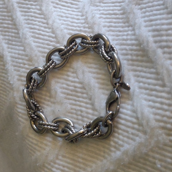 Italian Designer MILOR Stainless Steel Chunky Chain Bracelet. 7 3/4 inches. - Picture 2 of 6